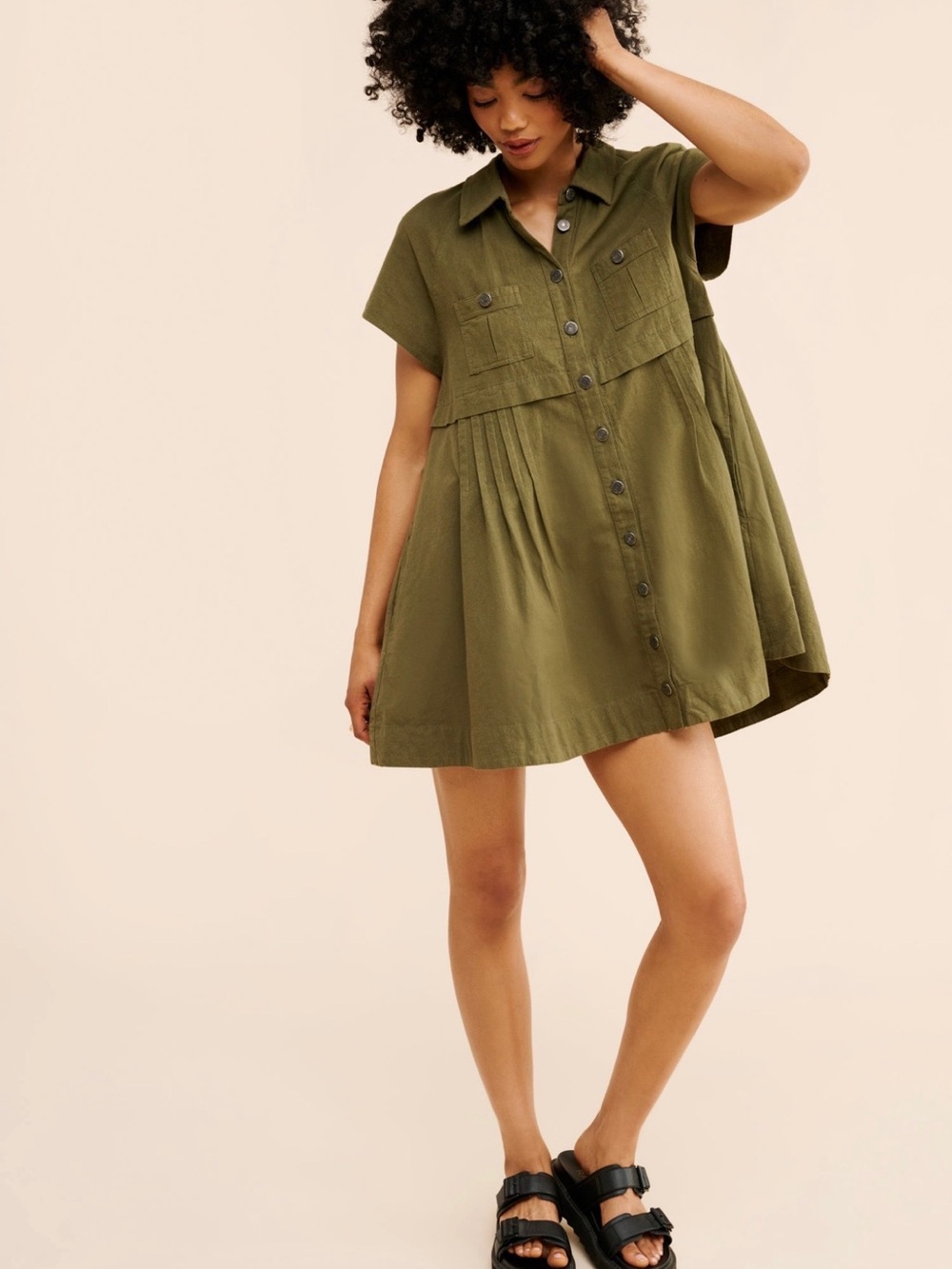 Free People Ronnie Poplin Mini Dress